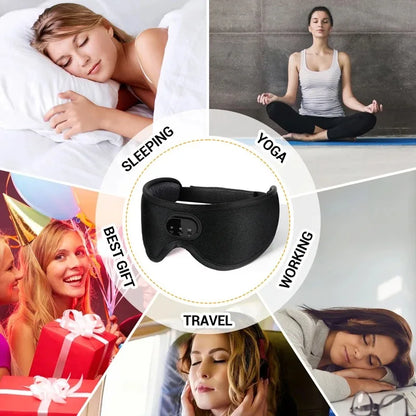 3D Bluetooth Sleep Headphones Eye Mask